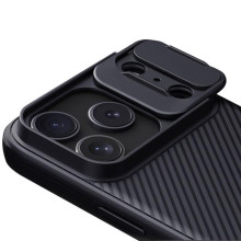 Карбонова накладка Nillkin CamShield Pro для Apple iPhone 17 Pro (6.3") – Чорний