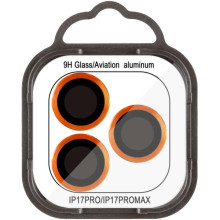 Захисне скло Metal Classic на камеру (у упак.) для Apple iPhone 17 Pro (6.3") / 17 Pro Max (6.9") – Помаранчевий