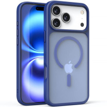 TPU+PC чехол Metal Buttons with MagSafe для Apple iPhone 17 Pro (6.3") – Синий