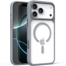 TPU+PC чехол Metal Buttons with MagSafe для Apple iPhone 17 Pro (6.3") – Серый