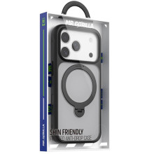 TPU+PC чехол Blueo Skin Friendly 360 Rotatable Stand with MagSafe для Apple iPhone 17 Pro (6.3") – Черный