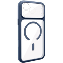 Чохол TPU+PC GETMAN Moon Clear with MagSafe для Apple iPhone 17 Pro (6.3") – Блакитний