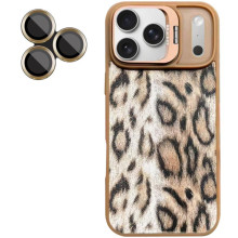 Чехол TPU+PC Wild Leopard with MagSafe and Lens для Apple iPhone 17 Pro (6.3") – Brown