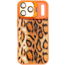 Чехол TPU+PC Wild Leopard with MagSafe and Lens для Apple iPhone 17 Pro (6.3") – Оранжевый