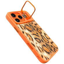 Чехол TPU+PC Wild Leopard with MagSafe and Lens для Apple iPhone 17 Pro (6.3") – Оранжевый