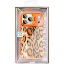 Чехол TPU+PC Wild Leopard with MagSafe and Lens для Apple iPhone 17 Pro (6.3") – Оранжевый
