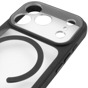 Чохол TPU+PC GETMAN Moon Clear with MagSafe для Apple iPhone 17 Pro (6.3") – Чорний