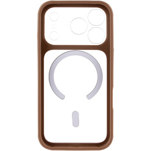 Чохол TPU+PC GETMAN Moon Clear with MagSafe для Apple iPhone 17 Pro (6.3") – Brown