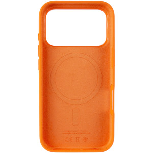 Чохол Silicone case (AAA) with Magsafe and Animation для Apple iPhone 17 Pro (6.3") – Помаранчевий