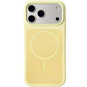 Чехол Silk Duo Color (AA) NO LOGO with Magnetic Fit для Apple iPhone 17 Pro / 18 Pro (6.3") – Желтый