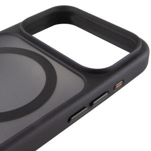 TPU+PC чехол Metal Buttons with Magnetic Fit для Apple iPhone 18 Pro / 17 Pro (6.3") – Черный