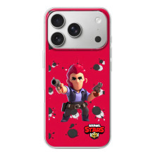 Бампер (ТПУ) з принтом Brawl Stars на Айфон 17 Про (Кольт на червоному)