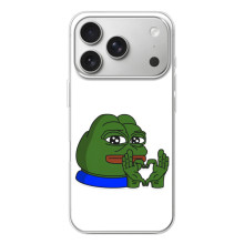Чохли з зображенням Жаба Мем на iPhone 17 Pro – Жаба серце