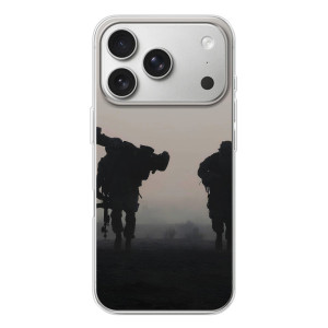 Чехлы на военную тематику для iPhone 17 Pro – Бой солдат