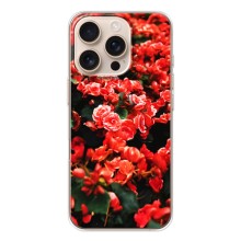Чехлы с Цветами для iPhone 17 Pro (VPrint) (Цветы красные)