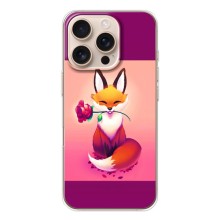 Чехлы с картинкой Лисички для iPhone 17 Pro (VPrint) (Лисичка с розочкой)