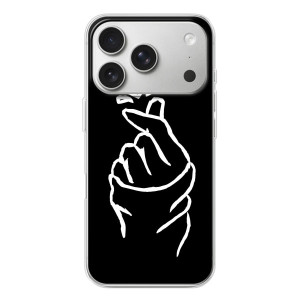 Чехлы (Знак сердечка) на iPhone 17 Pro – Сердце на черном