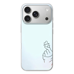 Чехлы (Знак сердечка) на iPhone 17 Pro – Сердце на голубом