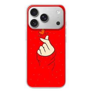 Чехлы (Знак сердечка) на iPhone 17 Pro – Сердце на красном