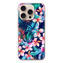Чехол для Айфон 17 Pro - с принтом (Дизайнерские) (AlphaPrint) (Красочные цветы)