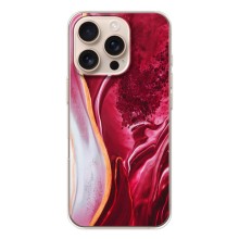 Чехол для Айфон 17 Pro - с принтом (Дизайнерские) (AlphaPrint) (Мрамор красный)