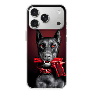 Чехол ДОБЕРМАН для iPhone 17 Pro – Доберман злой
