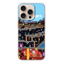 Чехол Майнкрафт на iPhone 17 Pro (AlphaPrint) Minecraft (фон Minecraft)