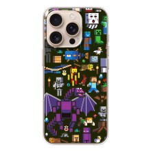Чехол Майнкрафт на iPhone 17 Pro (AlphaPrint) Minecraft (Коллаж Майнкрафт)