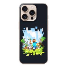 Чехол Майнкрафт на iPhone 17 Pro (AlphaPrint) Minecraft (персонажи Minecraft)