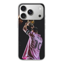 Чехол Месси футболист для iPhone 17 Pro – Месси с кубом