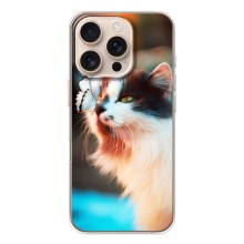 Чехол на Айфон 17 Pro с Котами (VPrint) (Котик с бабочкой)