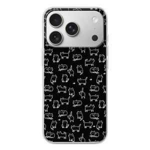 Чехол на тематику: Коты для iPhone 17 Pro – Котики на черном