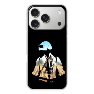 Силиконовый чехол с картинкой "Герой Pubg" на iPhone 17 Pro – Пубг мен