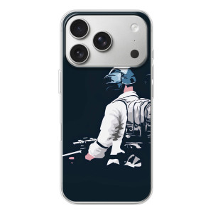 Силиконовый чехол с картинкой "Герой Pubg" на iPhone 17 Pro – В экиперовке