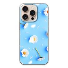 Чохол з Квітами для iPhone 17 Pro (ромашки на блакитному)
