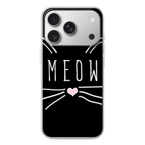 Бампер с изображением Котиков для Айфон 17 Про – КОТИК MEOW