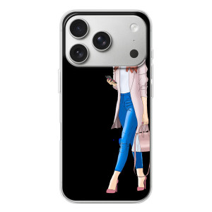 Чехол с картинкой Модные Девчонки iPhone 17 Pro – Девушка со смартфоном