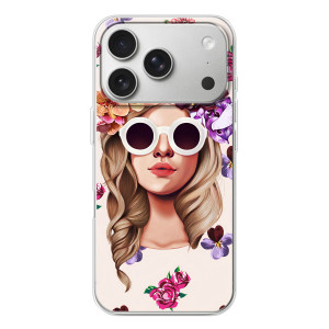 Чехол с картинкой Модные Девчонки iPhone 17 Pro – Девушка в очках
