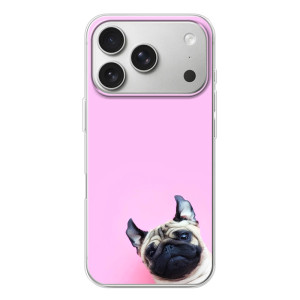Бампер для iPhone 17 Pro з картинкою "Песики" – Собака на рожевому