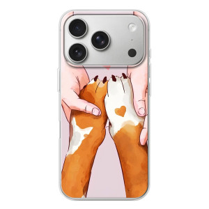 Чехол (ТПУ) Милые собачки для iPhone 17 Pro – Любовь к собакам
