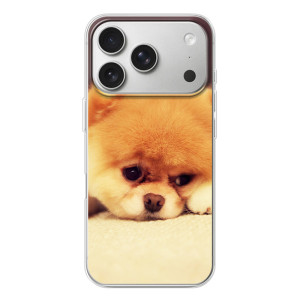 Чехол (ТПУ) Милые собачки для iPhone 17 Pro – Померанский шпиц
