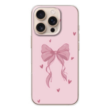 Чехол банты для iPhone 17 Pro – Бант на розовом