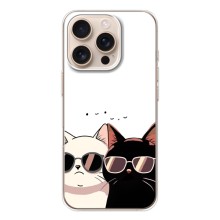 Чехол с рисунком кот на iPhone 17 Pro (Коты в очках)