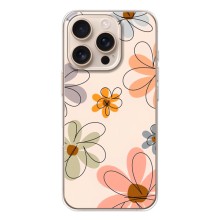 Чехол с цветочным принтом на Айфон 17 Pro (Разноцветные цветы)