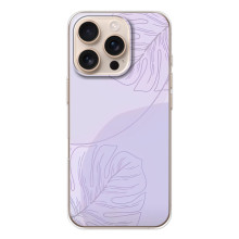 Чохол квітковий дизайн для iPhone 17 Pro – Монстера фіолетова