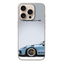 Чохол з авто Порше для iPhone 17 Pro – Блакитний Порше