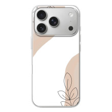 Силиконовый чехол с принтом в цветах на iPhone 17 Pro (Нюдовый дизайн)