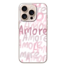 Чехол с розовым рисунком для iPhone 17 Pro (Любовь)