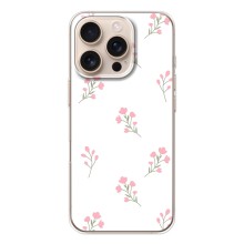 Чехол с розовым рисунком для iPhone 17 Pro (Розовые цветы)