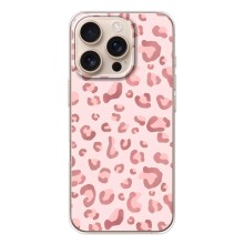Чехол с розовым рисунком для iPhone 17 Pro (Розовый леопард)